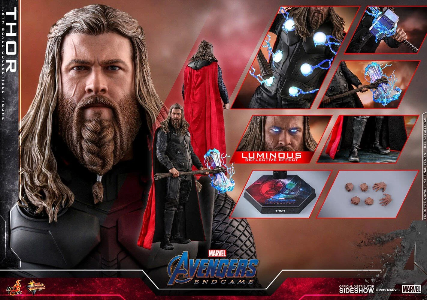 Brand new ???? Hot Toys Thor Avengers: Endgame Movie Masterpiece Action Figure 1/6 32 Cm - APRIL 2021 ???? 4 Brand new ???? Hot Toys Thor Avengers: Endgame Movie Masterpiece Action Figure 1/6 32 Cm - APRIL 2021 ???? - Image 2