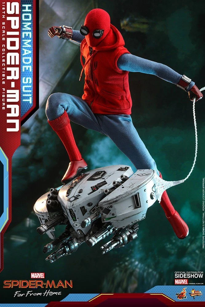 Hot Sale ???? Hot Toys Spider-Man: Far From Home Movie Masterpiece Action Figure 1/6 Spider-Man (Homemade Suit) 29 Cm ???? 7 Hot Sale ???? Hot Toys Spider-Man: Far From Home Movie Masterpiece Action Figure 1/6 Spider-Man (Homemade Suit) 29 Cm ???? - Image 5