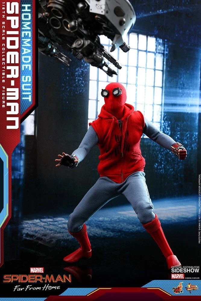 Hot Sale ???? Hot Toys Spider-Man: Far From Home Movie Masterpiece Action Figure 1/6 Spider-Man (Homemade Suit) 29 Cm ???? 8 Hot Sale ???? Hot Toys Spider-Man: Far From Home Movie Masterpiece Action Figure 1/6 Spider-Man (Homemade Suit) 29 Cm ???? - Image 6