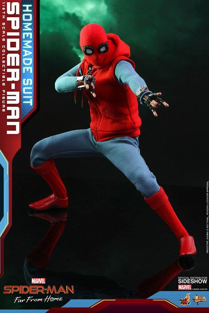 Hot Sale ???? Hot Toys Spider-Man: Far From Home Movie Masterpiece Action Figure 1/6 Spider-Man (Homemade Suit) 29 Cm ???? 10 Hot Sale ???? Hot Toys Spider-Man: Far From Home Movie Masterpiece Action Figure 1/6 Spider-Man (Homemade Suit) 29 Cm ???? - Image 8