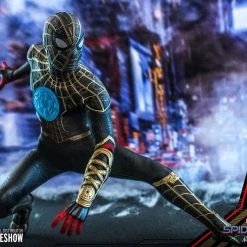 Top 10 ???? Hot Toys Spider-Man: No Way Home Movie Masterpiece Action Figure 1/6 Spider-Man (Black & Gold Suit) 30 Cm ⌛ -Iron Studios Shop x hot908916 n
