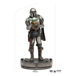 Brand new ???? Iron Studios Star Wars The Mandalorian Art Scale Statue 1/10 Mandalorian & Grogu 22 Cm ⌛